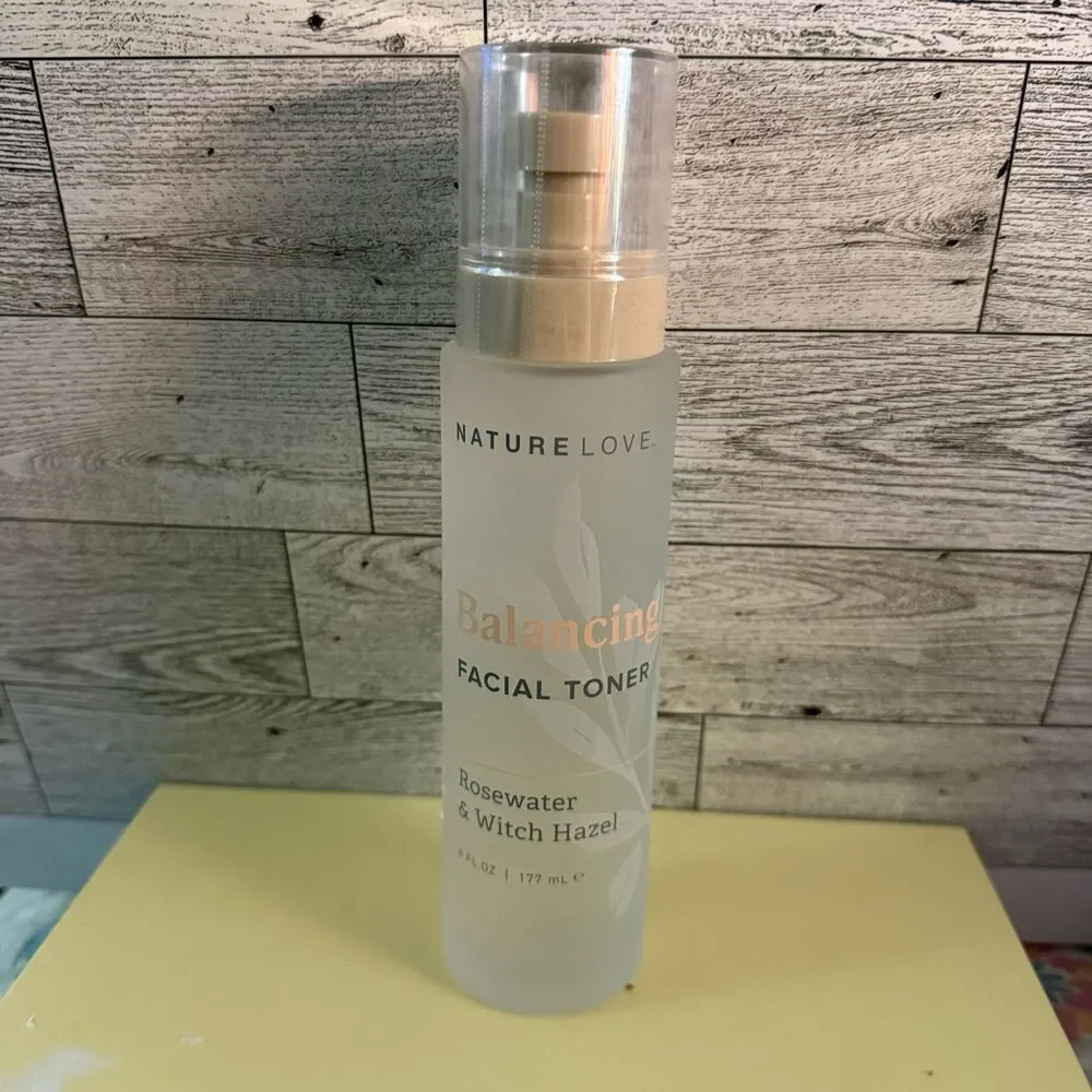 Nature Love Balancing Facial Toner Rosewater & Witch Hazel 6 fl oz(177ml) Sealed